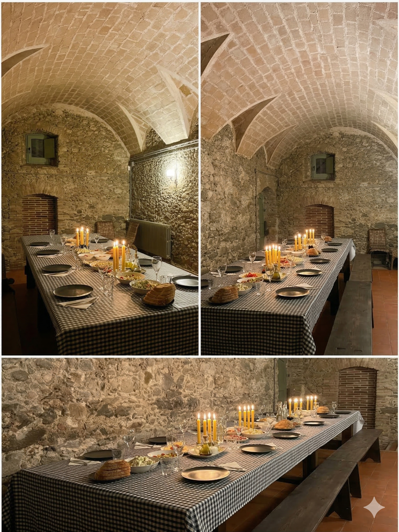 Comedor preparado para compartir en La Casa de TER-NURA